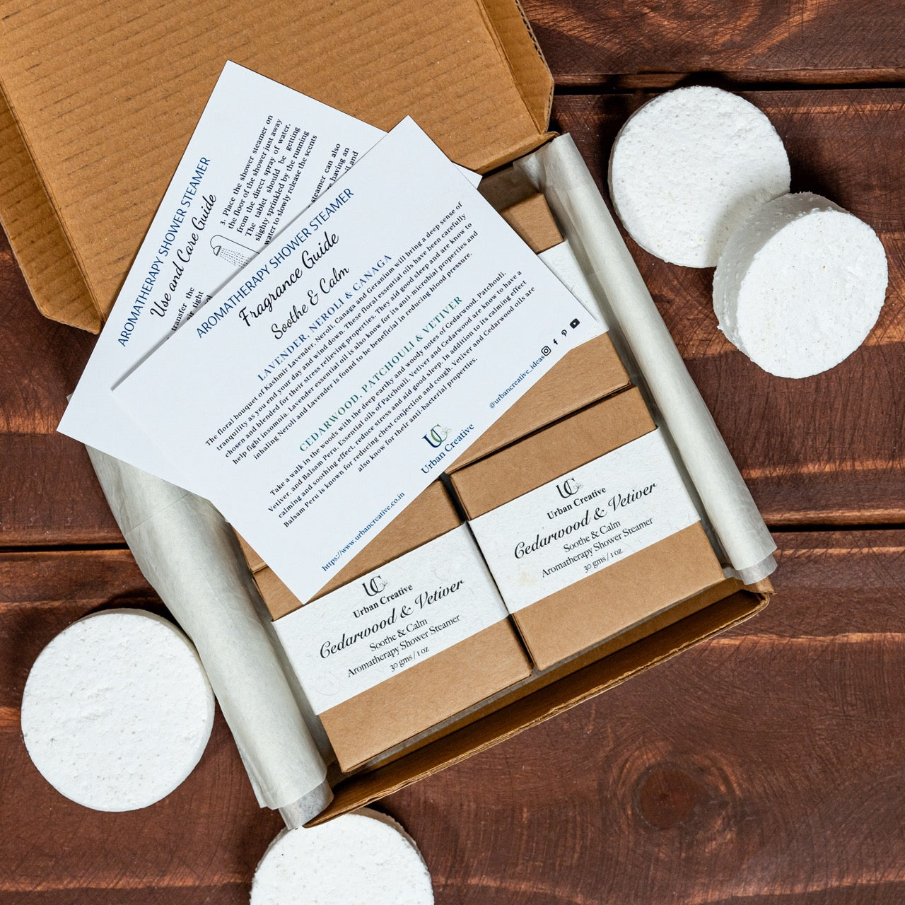 Cedarwood & Vetiver-Walk in the Woods - Soothe and Calm - Set of 4 Shower Steamers