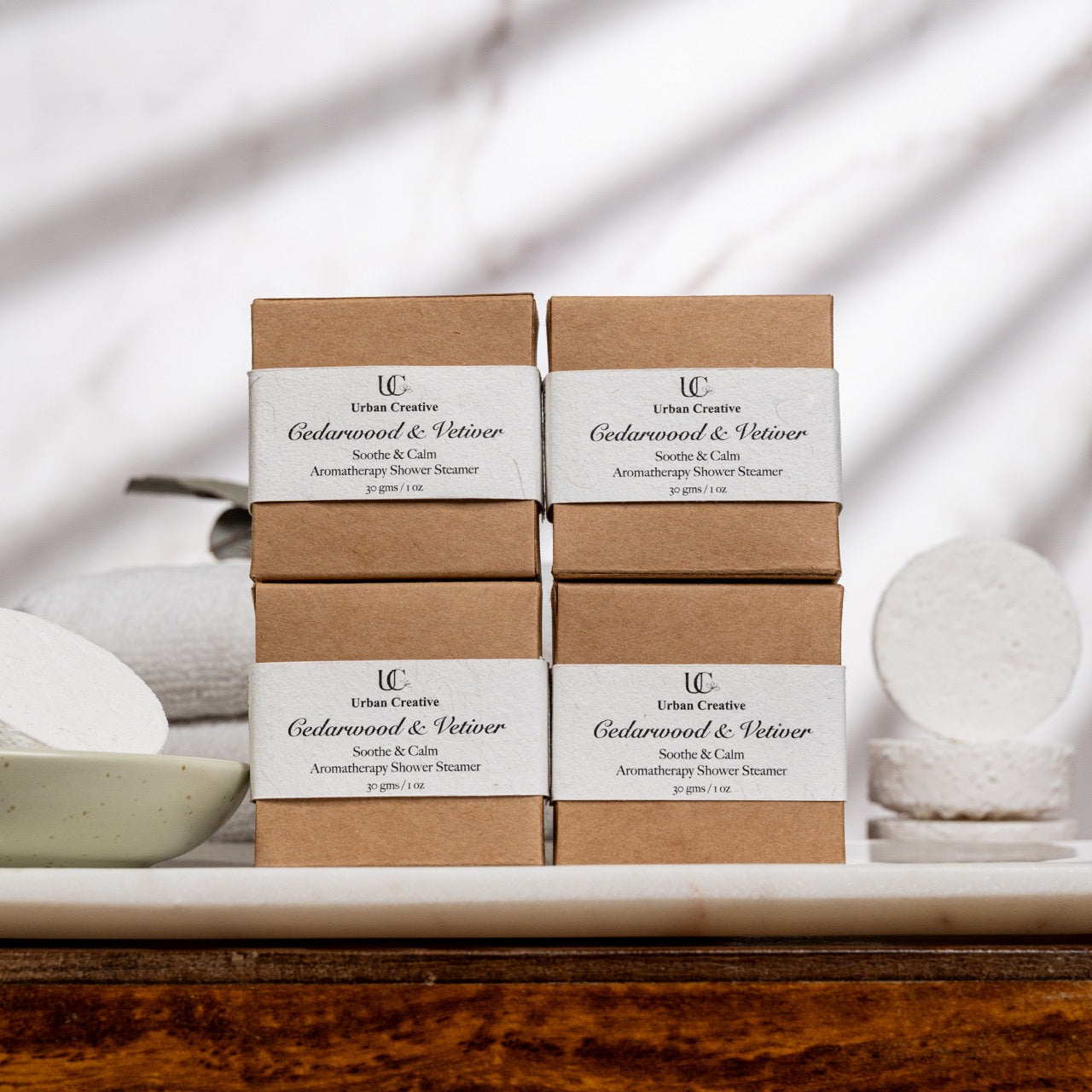 Cedarwood & Vetiver-Walk in the Woods - Soothe and Calm - Set of 4 Shower Steamers