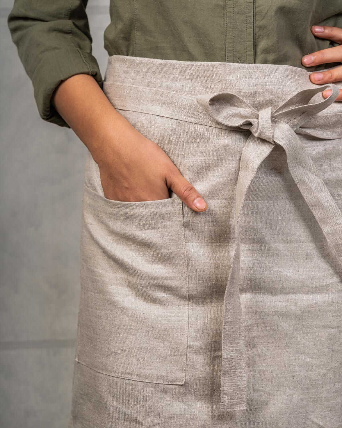 Half Apron in 100% Hemp
