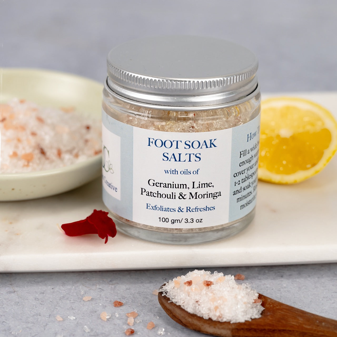Foot Soak Salts - Geranium, Lime and Patchouli