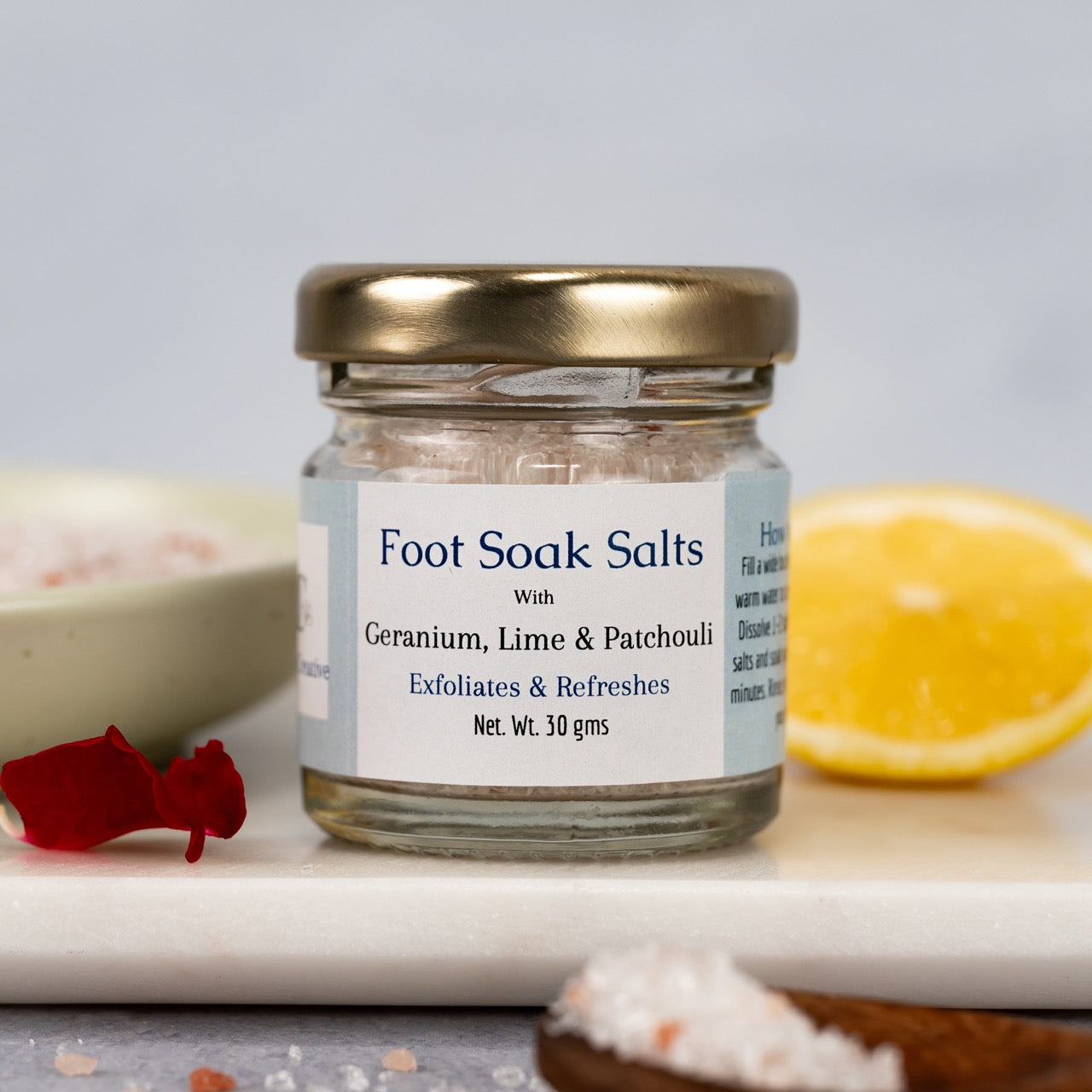 Foot Soak Salts - Geranium, Lime and Patchouli