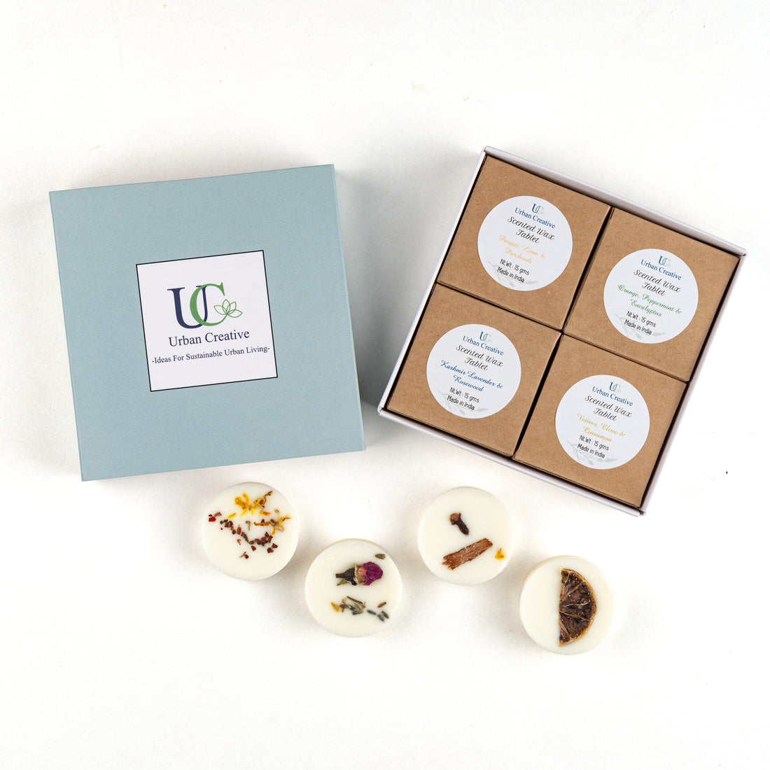 Gift Set of 4 Mini Assorted Scented Wax Tablets