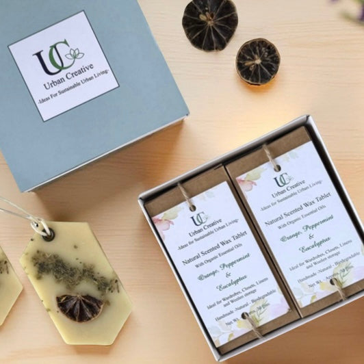 Gift Set of 2 Natural Scented Wax tablets/ Aroma Wax Bars in assorted fragrances