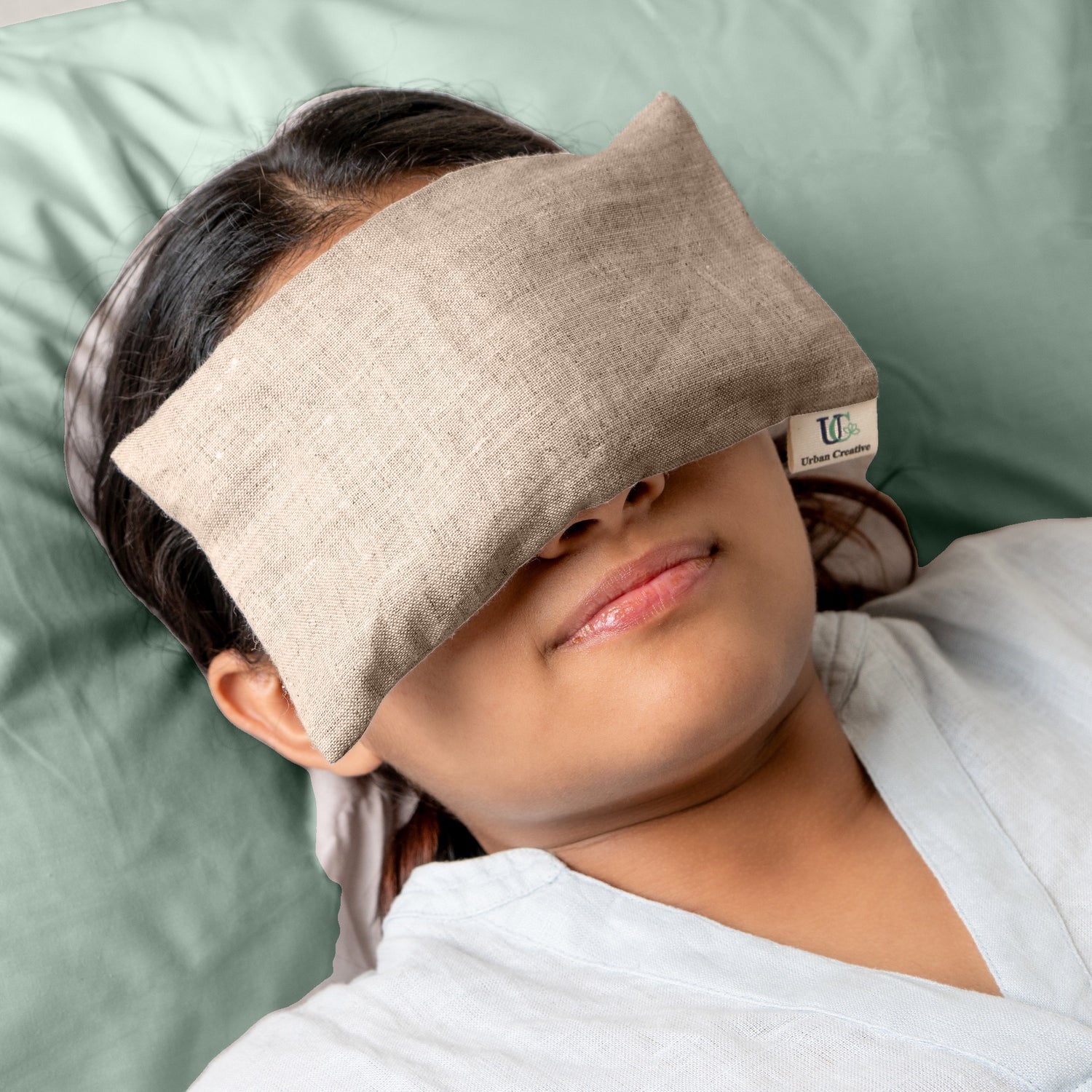 Wellness Gift Set ( 1 Lavender Basil Eye Pillow/ Hot Cold Compress + 2 Foot Soak Salts + 2 Shower Steamers)