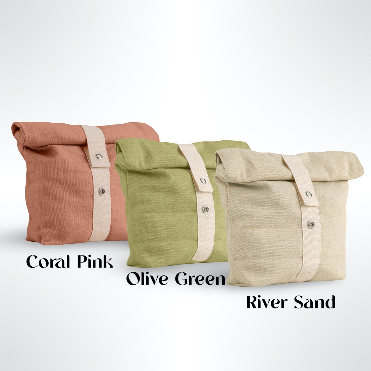 Roll Top Snack Bag in Organic Cotton