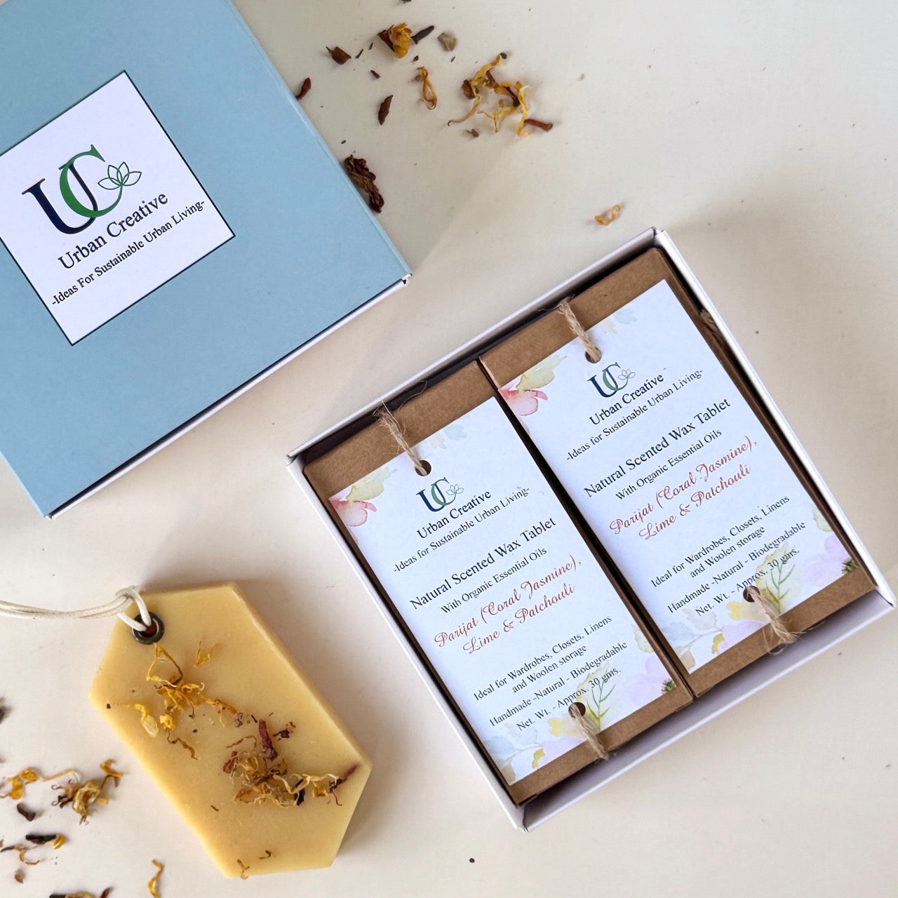 Parijat (Coral Jasmine) & Lime – Intense Floral & Calming Fragrance Wax Tablet