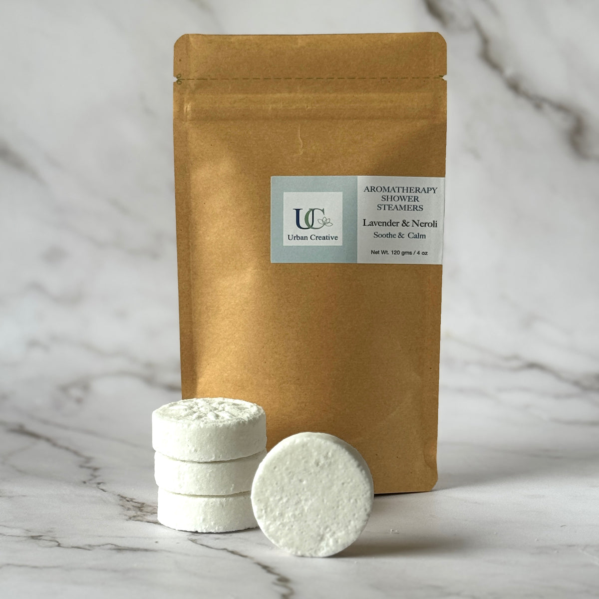 Lavender, Neroli & Geranium- Floral Bouquet - Soothe and Calm - Set of 4 Shower Steamers