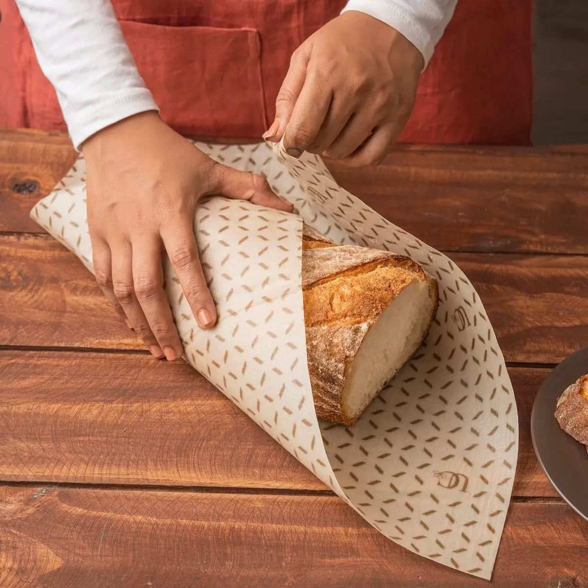 2 Large Rectangle Madhu Wrap Beeswax Food Wraps -12″ x 14″ (30 cm x 35 cm)