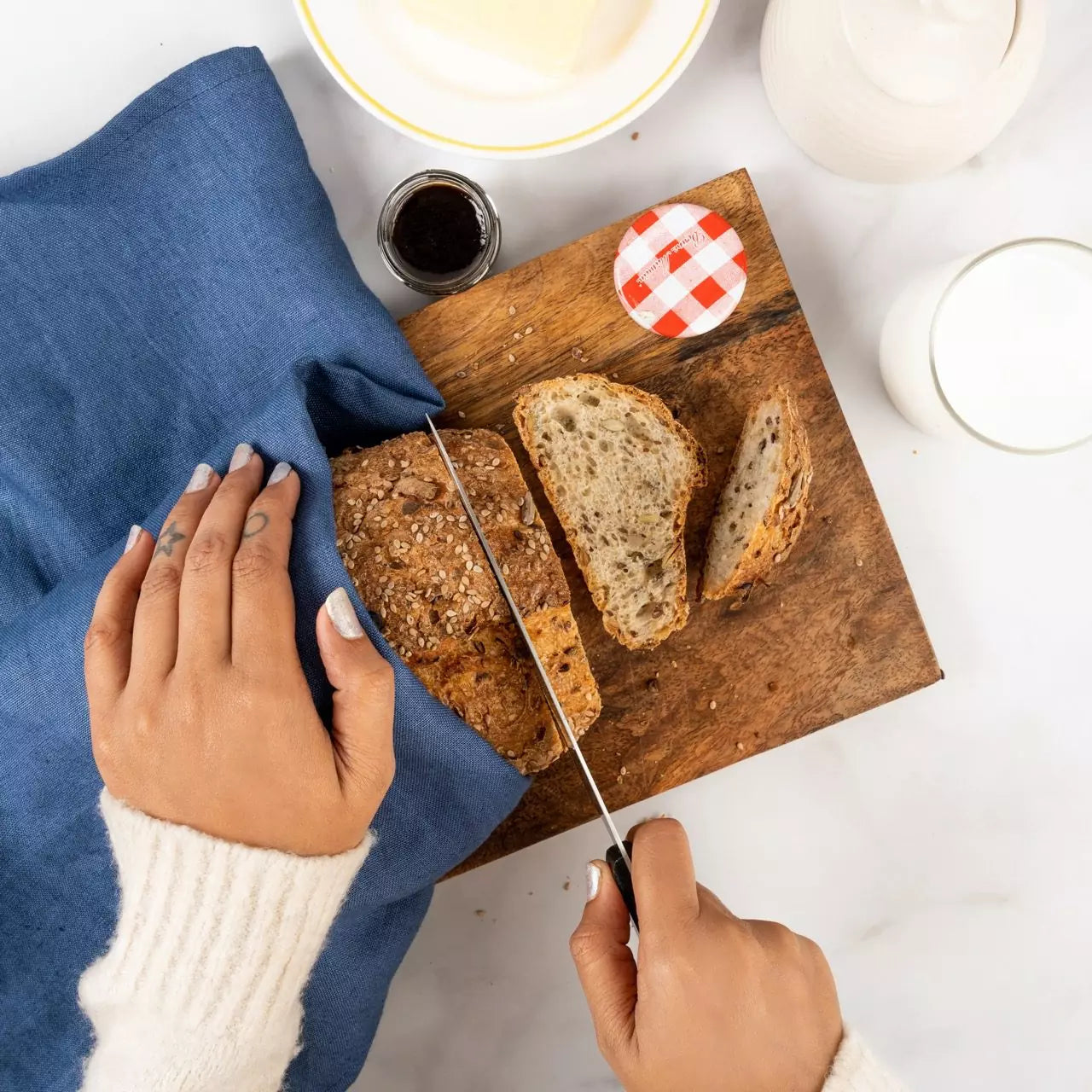 Single Hemp Kitchen Towels in Assorted Colours
