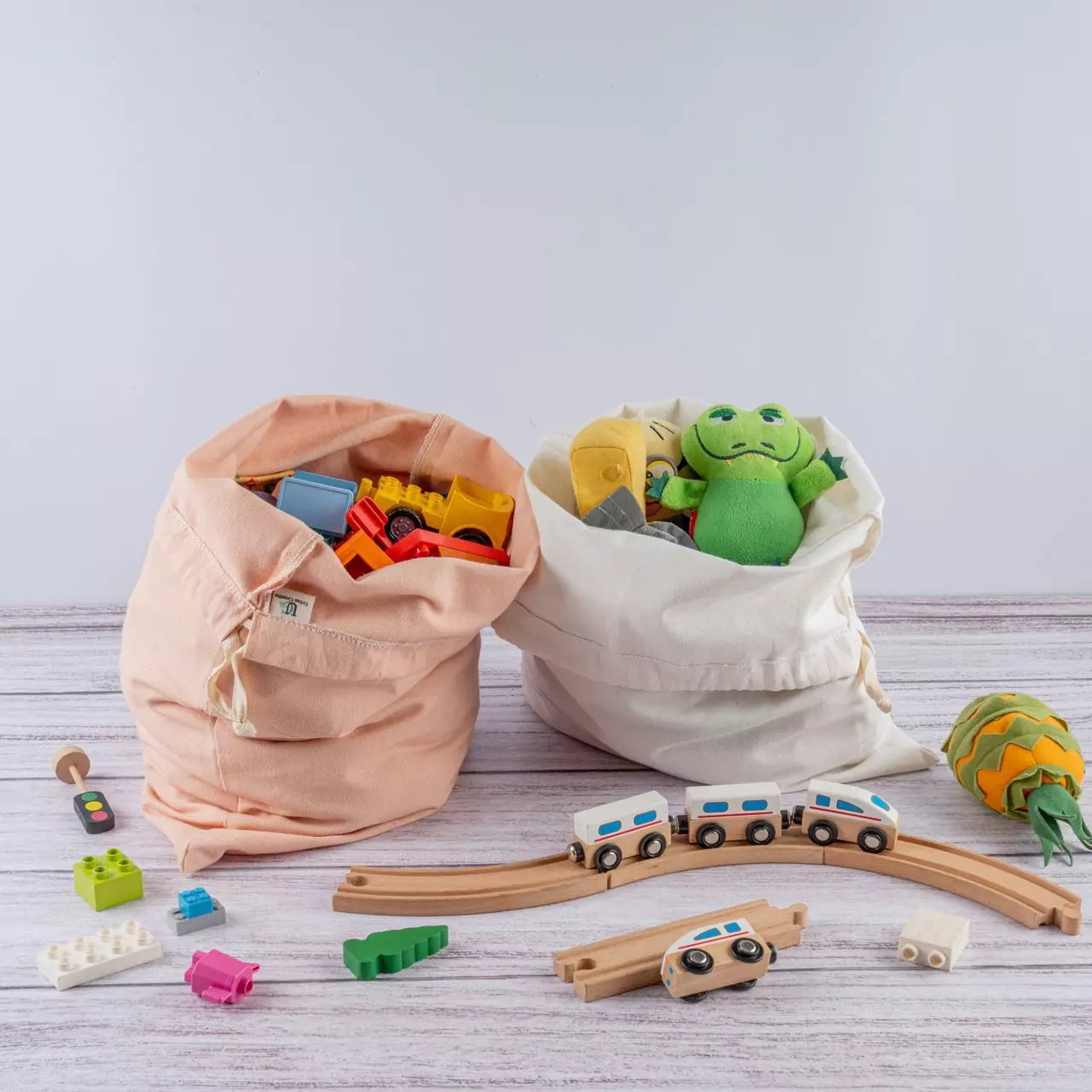 Organic cotton draw string bags