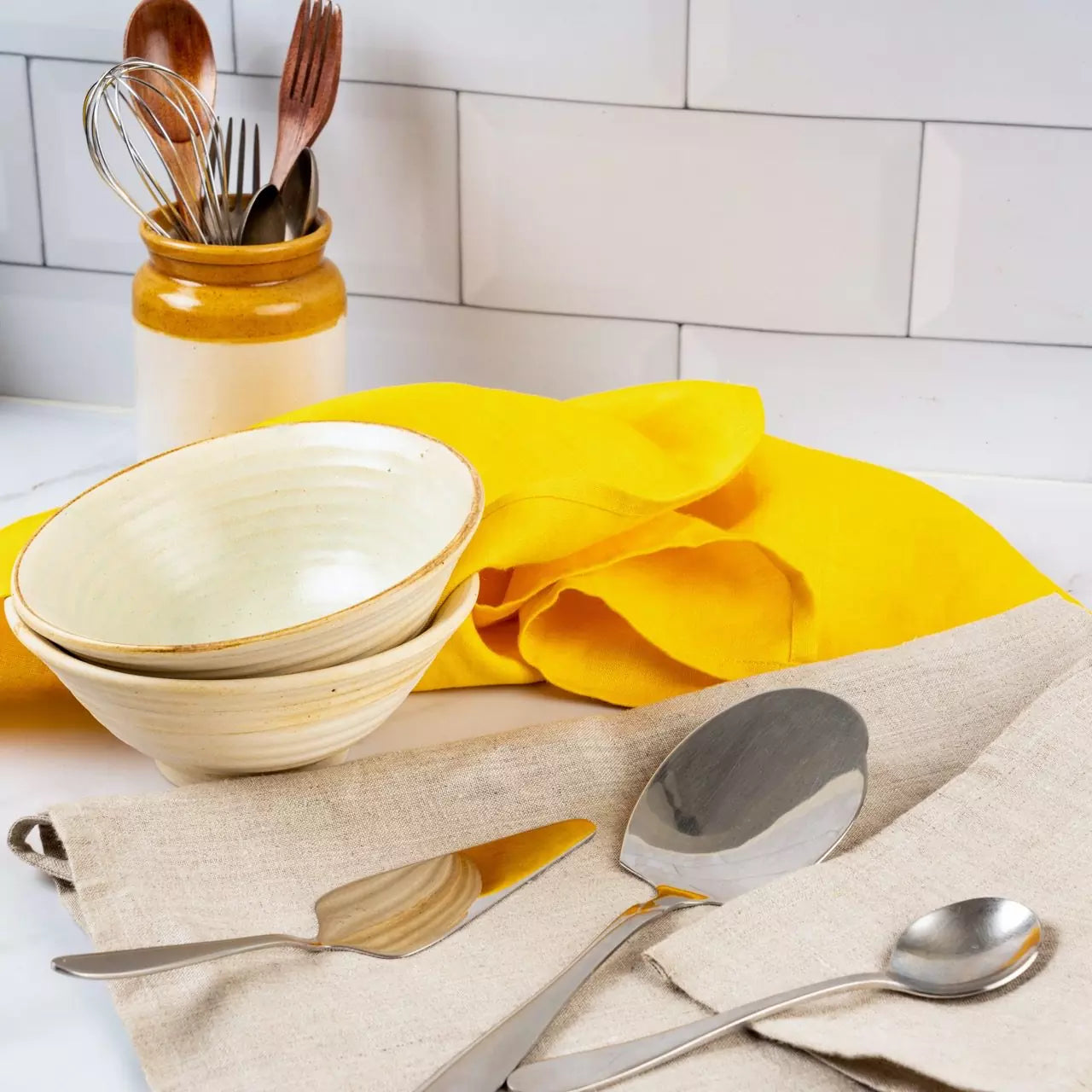 Single Hemp Kitchen Towels in Assorted Colours