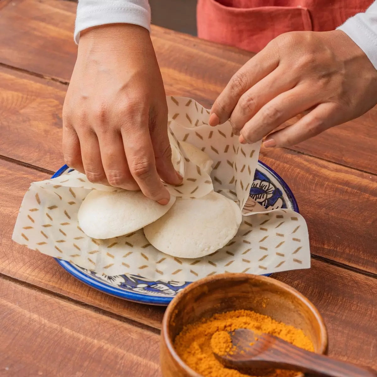 Starter Set of 3 Assorted Madhu Wrap Reusable Beeswax Food Wraps ( S,M & L)