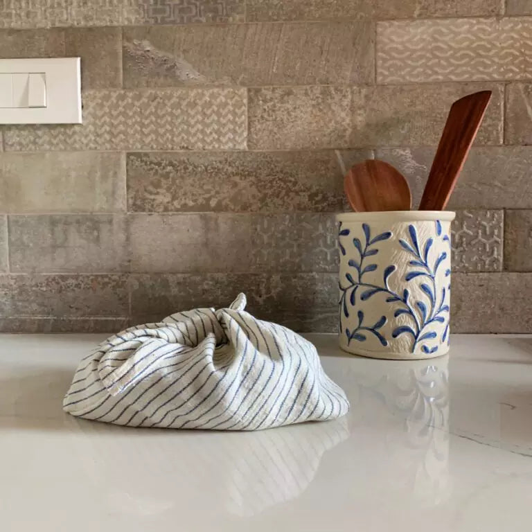 Set of 2 Organic ‘Kala’ Cotton Bento Bags