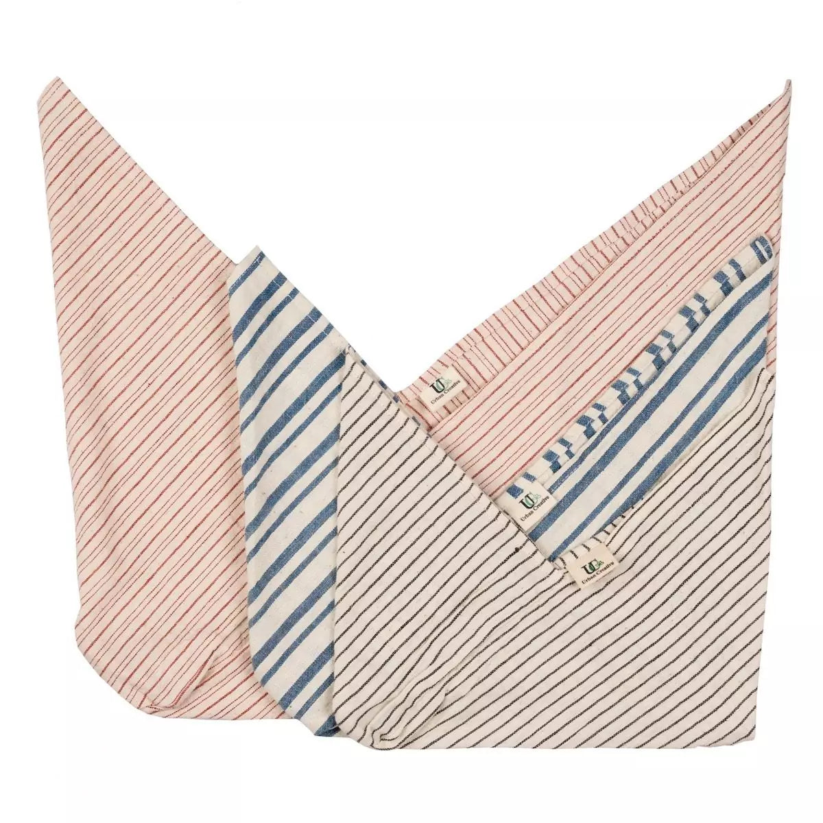 Set of 3 Assorted Organic ‘Kala’ Cotton Bento Bags ( Assorted sizes and patterns)
