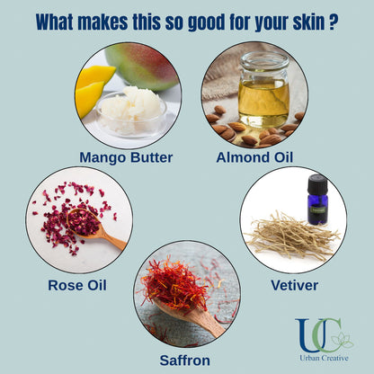 Saffron, Rose &amp; Vetiver All In One (A.I.O) Body Salve