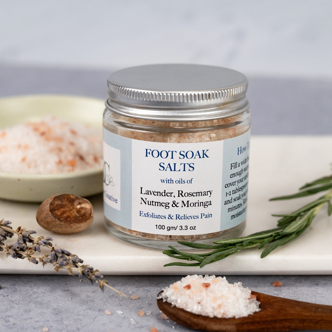 Foot Soak Salts - Lavender, Rosemary &amp; Nutmeg