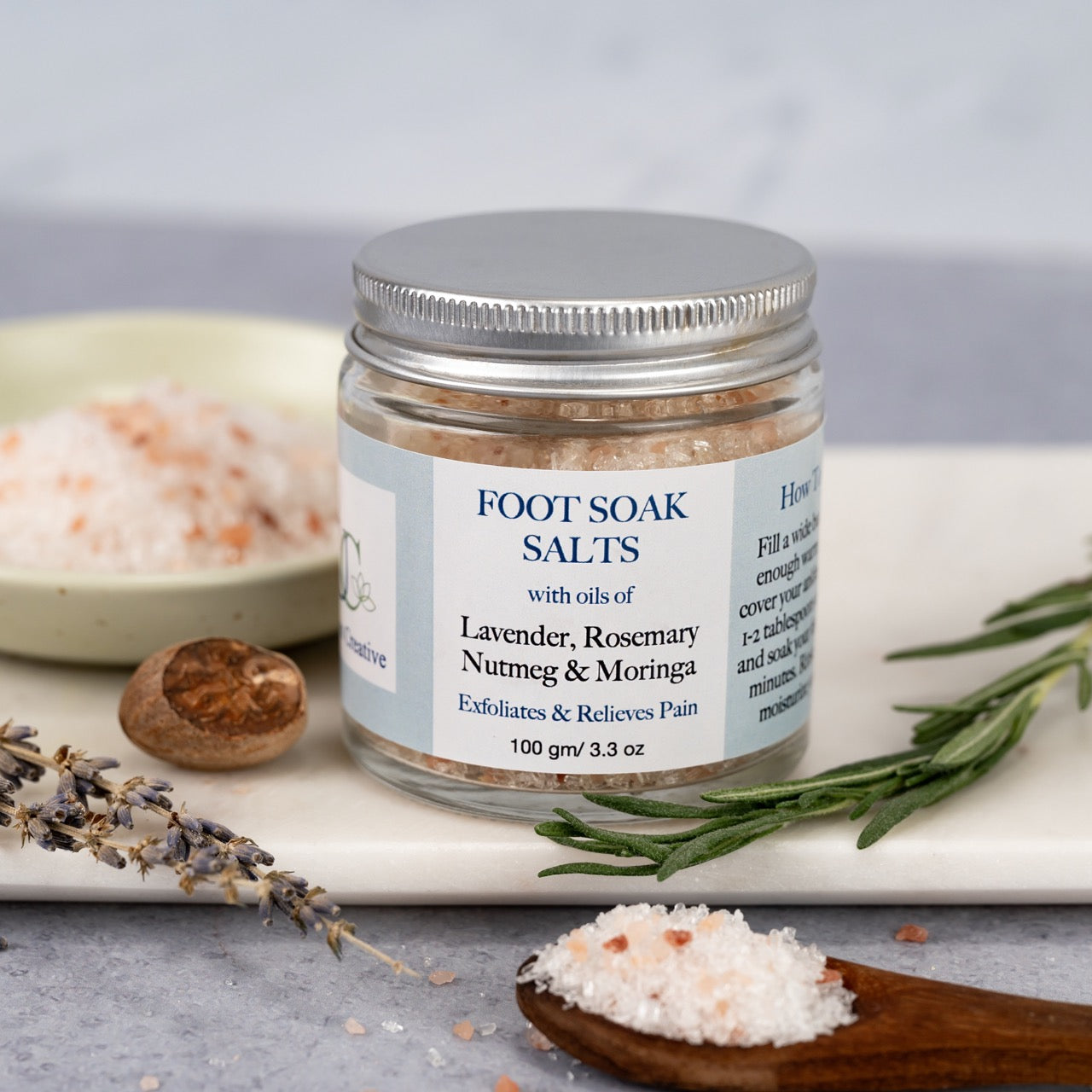 Foot Soak Salts - Lavender, Rosemary &amp; Nutmeg
