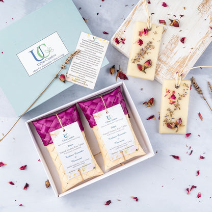 Gift Set of 2 Natural Scented Wax tablets/  Aroma Wax Bars  in assorted fragrances