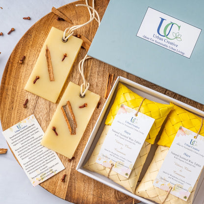 Gift Set of 2 Natural Scented Wax tablets/  Aroma Wax Bars  in assorted fragrances