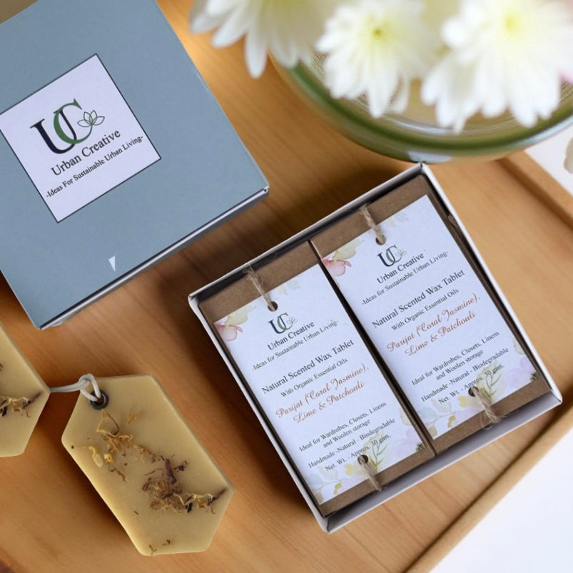 Gift Set of 2 Natural Scented Wax tablets/  Aroma Wax Bars  in assorted fragrances