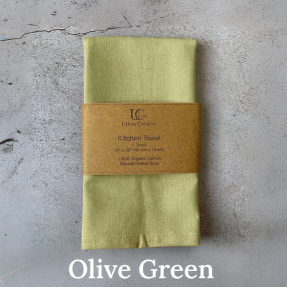 Organic Cotton Kitchen Towels in Assorted Colours