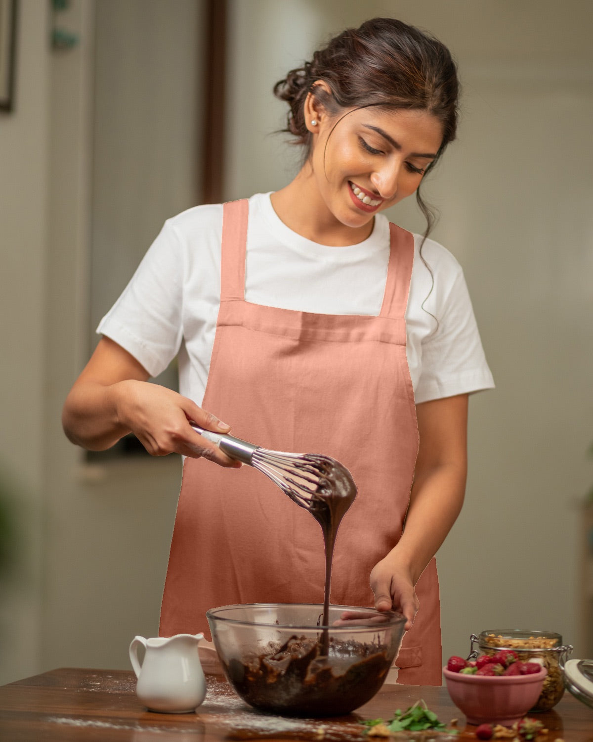 Cross Back Apron in Organic Cotton