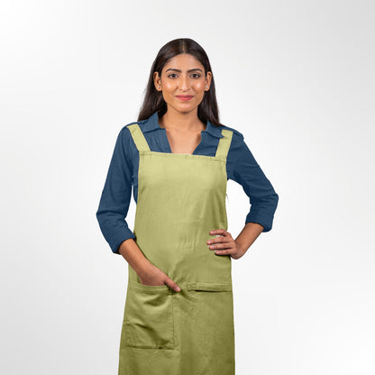 Cross Back Apron in Organic Cotton