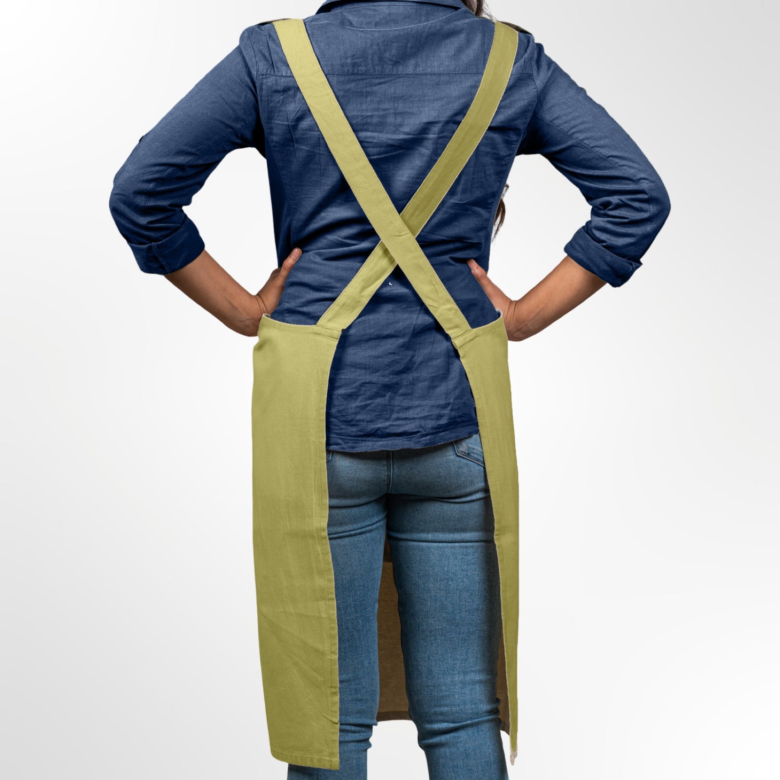 Cross Back Apron in Organic Cotton