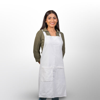 Cross Back Apron in Organic Cotton