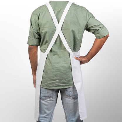 Cross Back Apron in Organic Cotton