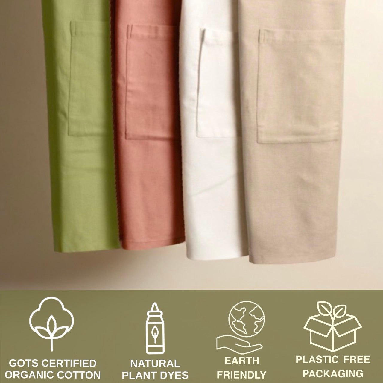 Half Apron in Organic Cotton