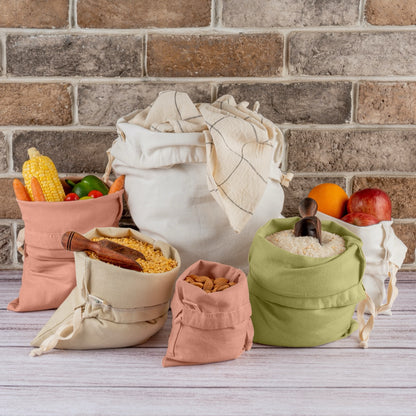 Organic cotton draw string bags