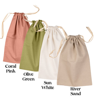Organic cotton draw string bags