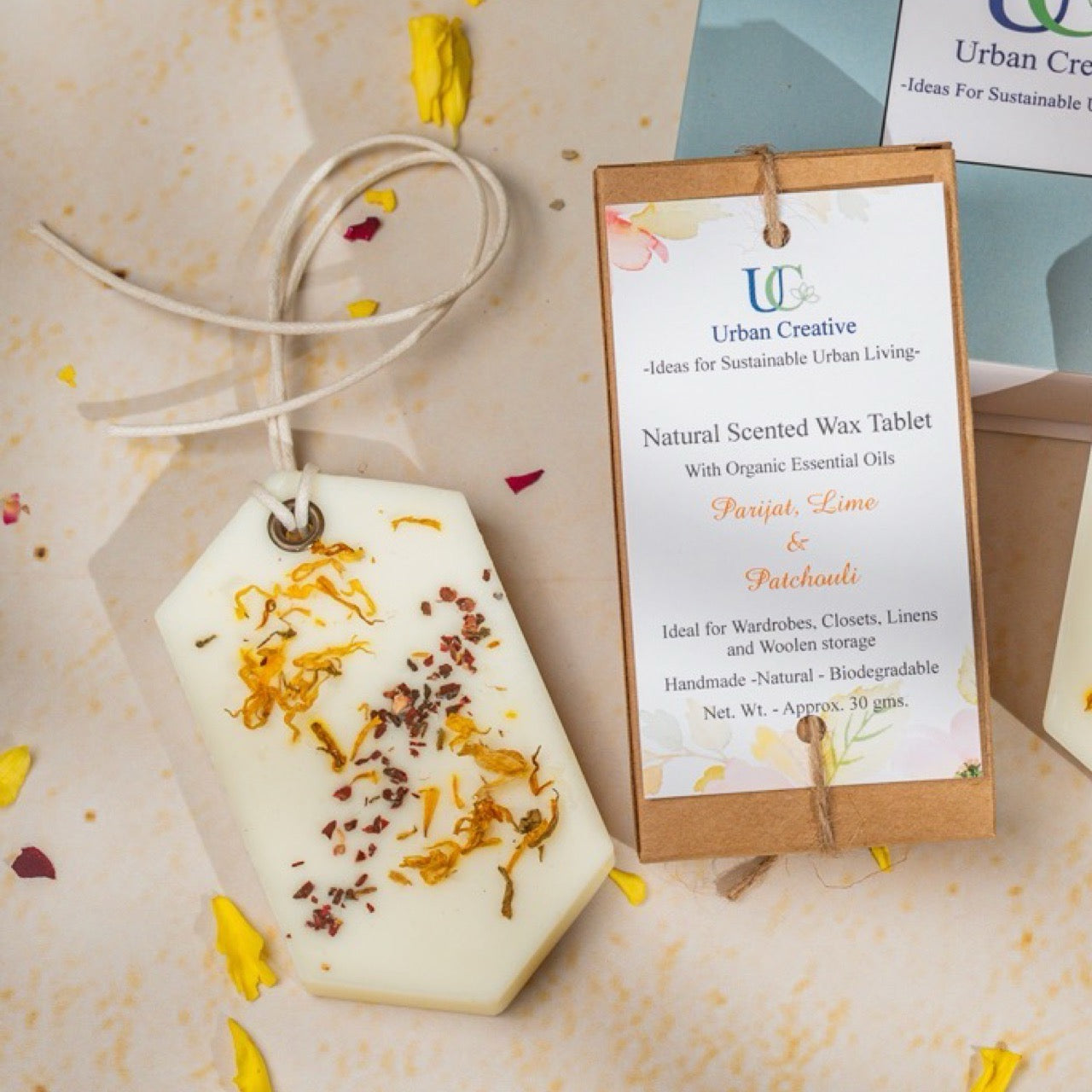 Parijat (Coral Jasmine) &amp; Lime – Intense Floral &amp; Calming Fragrance Wax Tablet