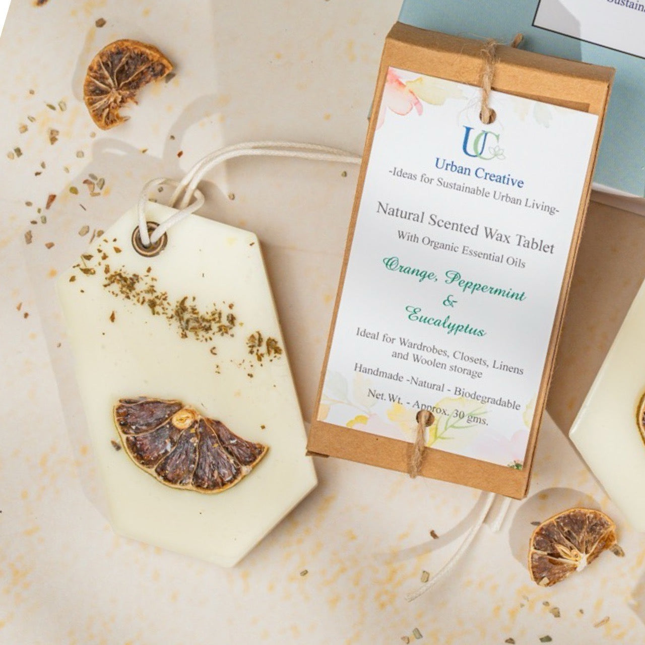 Orange, Peppermint &amp; Eucalyptus -Fresh and Uplifting Citrus Fragrance Wax Tablet