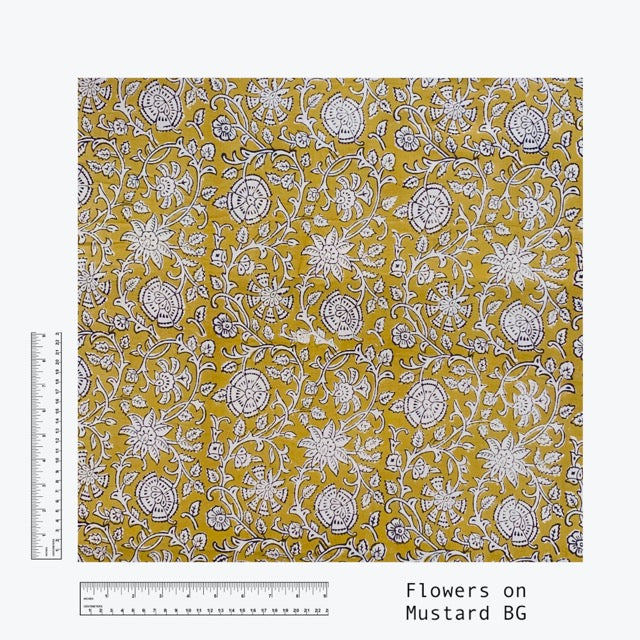 Mustard Yellow Print Furoshiki Gift Wraps