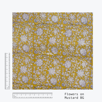 Mustard Yellow Print Furoshiki Gift Wraps