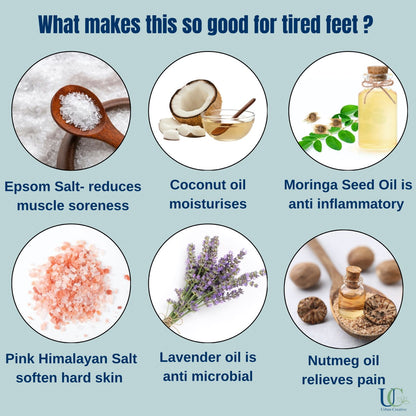 Foot Soak Salts - Lavender, Rosemary &amp; Nutmeg