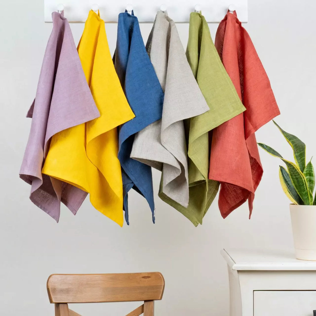 Single Hemp Kitchen Towels in Assorted Colours