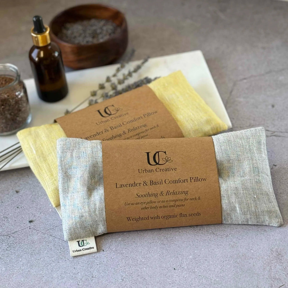 Lavender and Basil  Eye Pillow / Hot Cold Compress